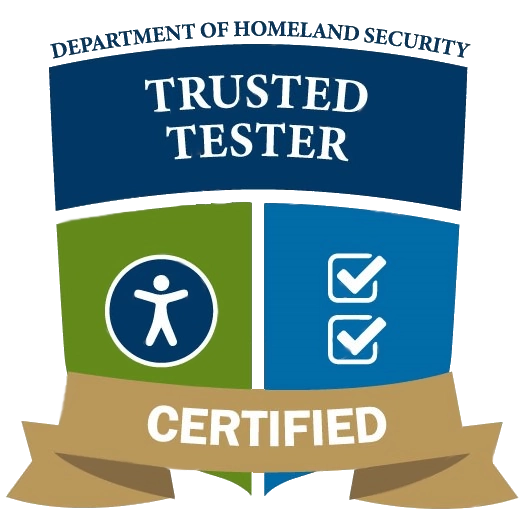 Certified Department of Homeland Security Trusted Tester Badge