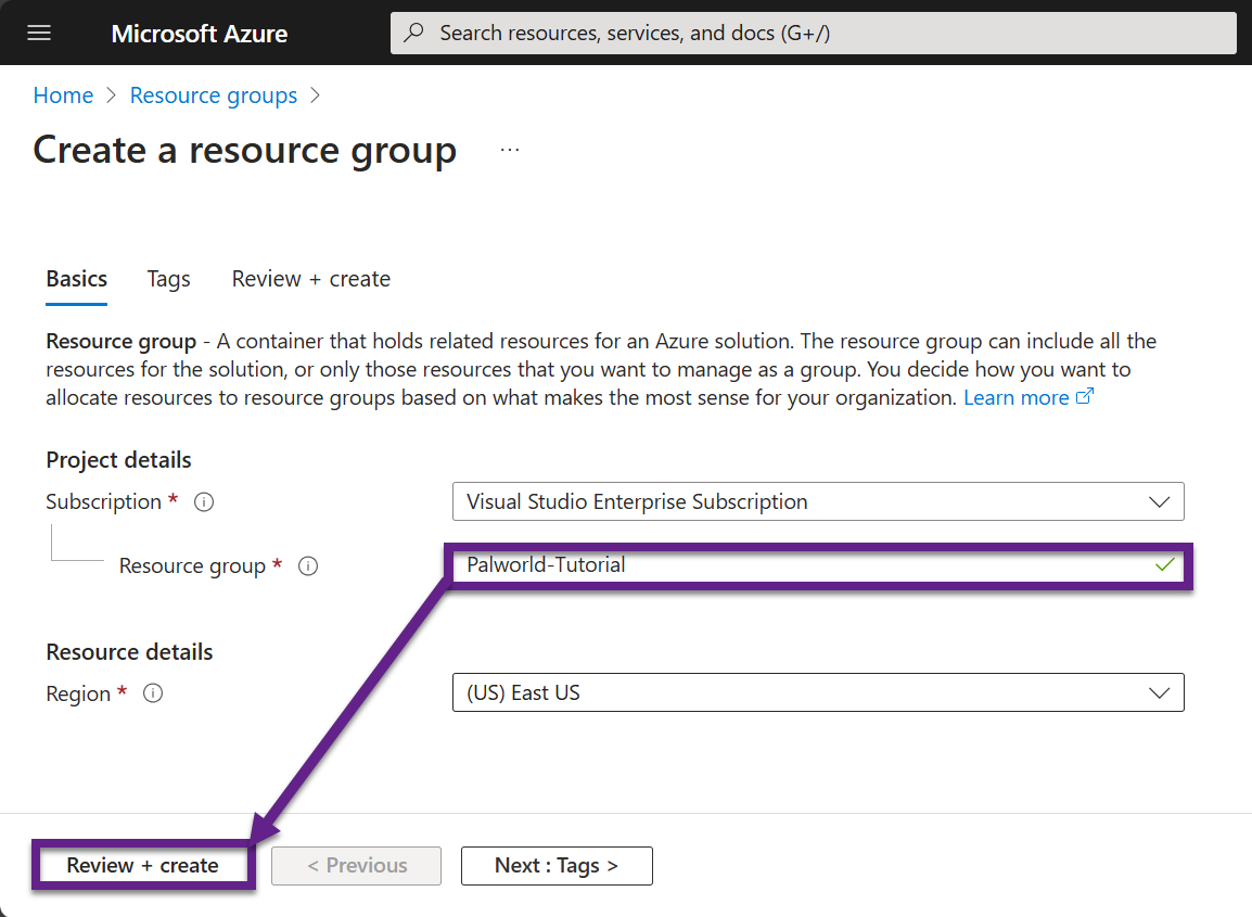 Azure Create a Resource page